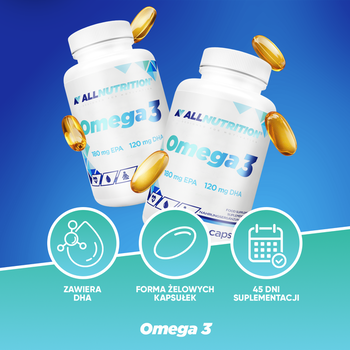 Zestaw 2 x  Allnutrition Omega 3, kapsułki, 90 szt.