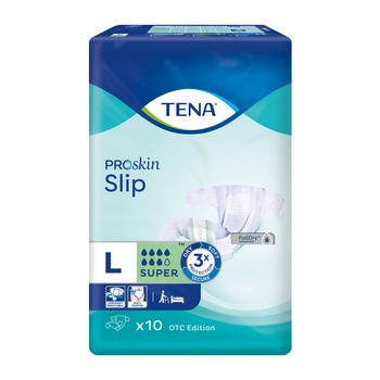 TENA Slip Proskin Super OTC Edition, pieluchomajtki, rozmiar L,10 szt.