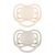 Canpol Babies, smoczek silikonowy DentalAir 0-6 m symetryczny, kremowy, 2 szt.