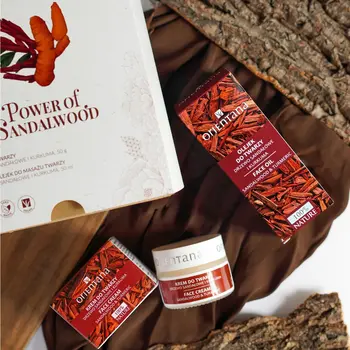 Orientana zestaw power of sandalwood, krem do twarzy, 50 ml + olejek do twarzy, 50 ml