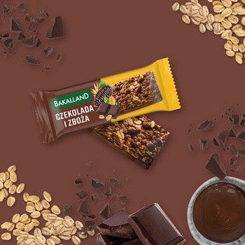 Bakalland, musli czekolada, baton zbożowy, 40 g