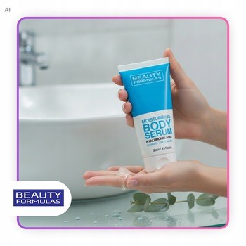 Beauty Formulas, nawilżające serum do ciała z kwasem hialuronowym, 150 ml