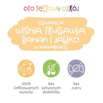Otolandia Oto Tęczowy Ogród, wiśnia, truskawka, jabłko, banan, 40 g