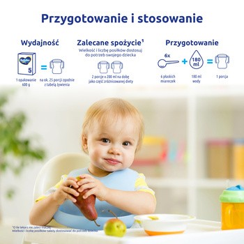 Bebiko Junior 5 NUTRIflor Expert, odżywcza formuła na bazie mleka, dla przedszkolaka, proszek, 600 g