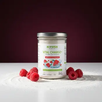 Biowen Vital Charge+ Elektrolity, proszek, smak malinowy, 250 g