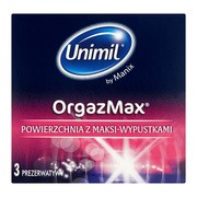 alt Unimil OrgazMax, prezerwatywy lateksowe z wypustkami, 3 szt.