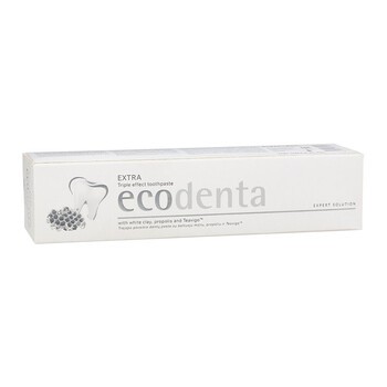 Ecodenta, biała pasta do zębów z białą glinką i propolisem, bez fluoru, 100 ml