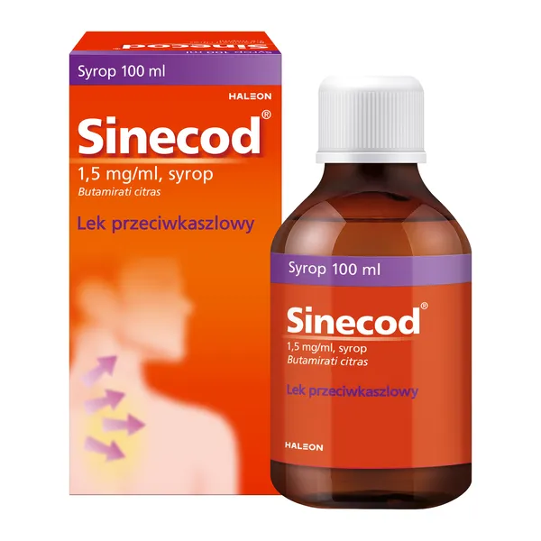 Butamirat 1,5 mg/ml syrop 100 ml [Sinecod]