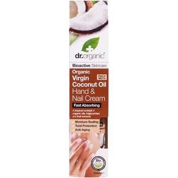 Dr Organic Virgin Coconut Oil, krem do rąk i paznokci z organicznym olejem kokosowym, 100 ml