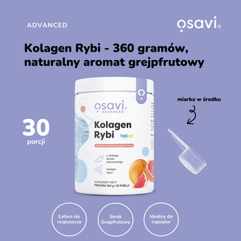 Osavi Kolagen Rybi, proszek, smak grejpfrutowy, 360 g