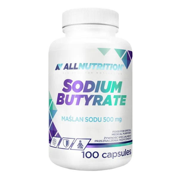 Maślan sodu 500 mg 100 kapsułek [ALLNUTRITION] - ALLNUTRITION