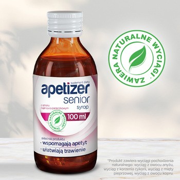 Apetizer Senior, syrop, smak malinowo-porzeczkowy, 100 ml