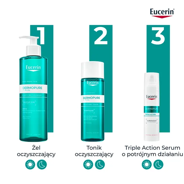 Очищающий тоник для лица Eucerin DermoPure Clinical, для жирной кожи, склонной к акне, 200 мл — фото 3