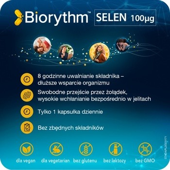 Biorythm, Selen 100 mcg, kapsułki, 30 szt.