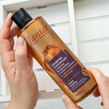 Jantar, szampon z esencją bursztynową, ujarzmiający, do włosów kręconych, 300 ml