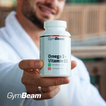 GymBeam Omega 3 + Witamina D3, kapsułki, 90 szt.