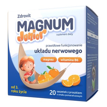 alt Zdrovit Magnum Junior, od 3 roku życia, proszek, 20 saszetek