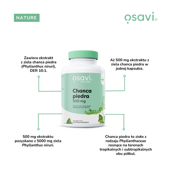 Osavi Chanca piedra 500 mg, kapsułki twarde, 60 szt.