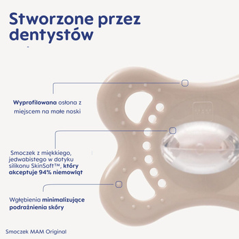 MAM Original, smoczek uspokajający, 2-6 m, 2 szt.