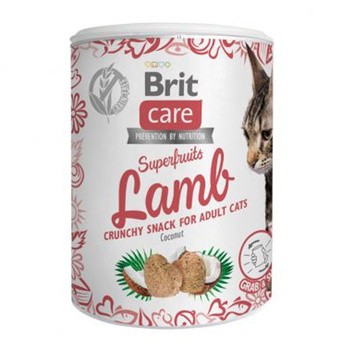 Brit Care Cat Snack Superfruits Lamb, przysmak dla kotów, 100 g