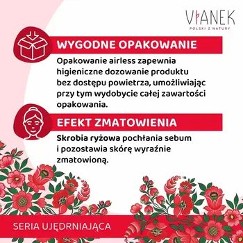 Vianek, przeciwzmarszczkowy krem do twarzy na dzień, cera tłusta, 50 ml