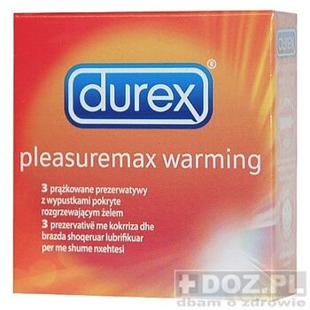 Durex Pleasuremax Warming, prezerwatywy, 3 szt
