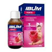 Ibum forte, 200 mg/5 ml, zawiesina doustna o smaku malinowym, 100 g