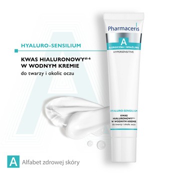 Pharmaceris A Hyaluro-Sensilium, kwas hialuronowy di-6 w wodnym kremie do twarzy i okolic oczu, 40 ml