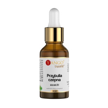 Yango Przytulia czepna, krople, smak truskawkowy, 30 ml