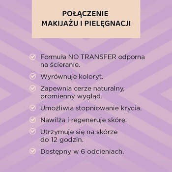 Eveline Cosmetics Better Than Perfect, nawilżająco-kryjący podkład z formułą No Transfer, 05 Creamy Beige, 30 ml
