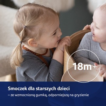 Canpol Lovi, smoczek silikonowy, dynamiczny Night&Day, Girl, 6-18 m, 2 szt.