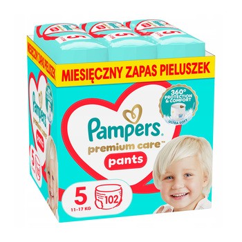 Pampers Premium Care Pants 5 (11-17 kg), pieluchomajtki, 102 szt.