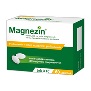 Magnezin, 130 mg jonów magnezowych, tabletki, 60 szt.