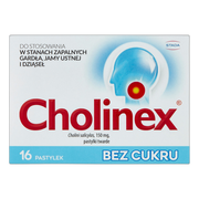 Cholinex, 150 mg, pastylki do ssania (bez cukru), 16 szt.