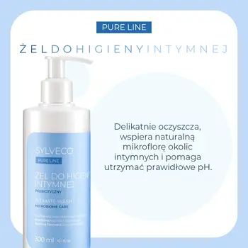 Sylveco Pure Line, prebiotyczny żel do higieny intymnej, 300 ml