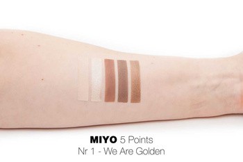 MIYO Five Points Palette, paleta cieni do powiek, 01 We Are Golden, 6,5 g