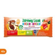 Zdrowy Lizak MniamMniam, na ząbki kości i odporność z witaminą C i D, smak mango, lizaki, 40 szt.