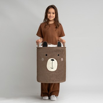 Sipo, kosz na zabawki XXL, Brązowy Miś, 1 szt.