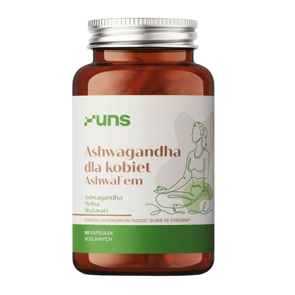 Ashwagandha dla kobiet AshwaFem 140 mg 60 kapsułek [Uns] - Uns