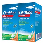 Zestaw 2x Claritine Allergy, (1 mg/ml), syrop, 60 ml        