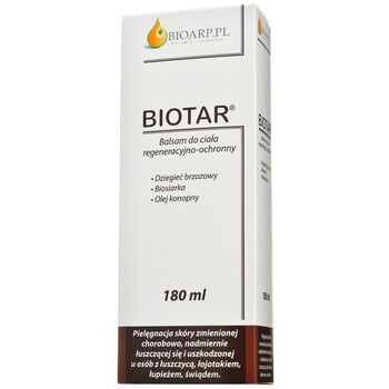 Biotar, balsam do ciała regeneracyjno-ochronny, 4% dziegciu brzozowego, 180 ml