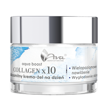 AVA Aqua Boost Collagen, aksamitny kremo-żel, na dzień, 50 ml