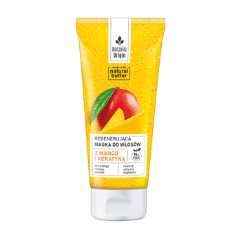 Botanic Origin, regenerująca maska do włosów z mango i keratyną, 200 ml