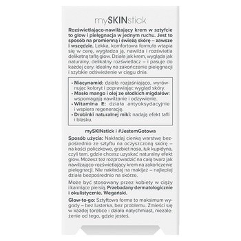 Miya Cosmetics mySKINstick, krem rozświetlająco-nawilżający w sztyfcie, 25 g