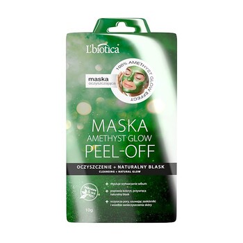 L' Biotica, maska peel-off, oczyszczanie i naturalny blask, 10 g