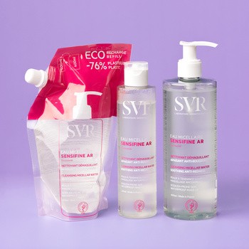 SVR Sensifine AR Eau Micellaire, kojąca woda micelarna do twarzy, oczu i ust, 400 ml
