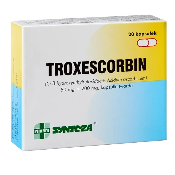 Troxescorbin 50 mg+200 mg 20 kapsułek [SYNTEZA]