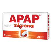 Apap migrena, 250 mg + 250 mg + 65 mg, tabletki powlekane, 10 szt.