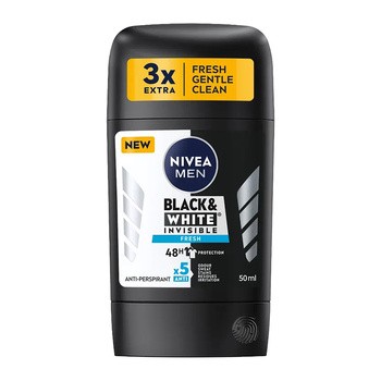 Nivea Men Black&White Fresh, antyperspirant w sztyfcie, 50 ml