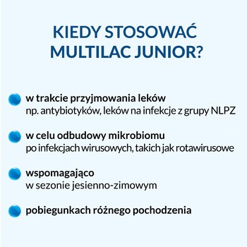 Multilac Junior synbiotyk (probiotyk + prebiotyk), 20 szt